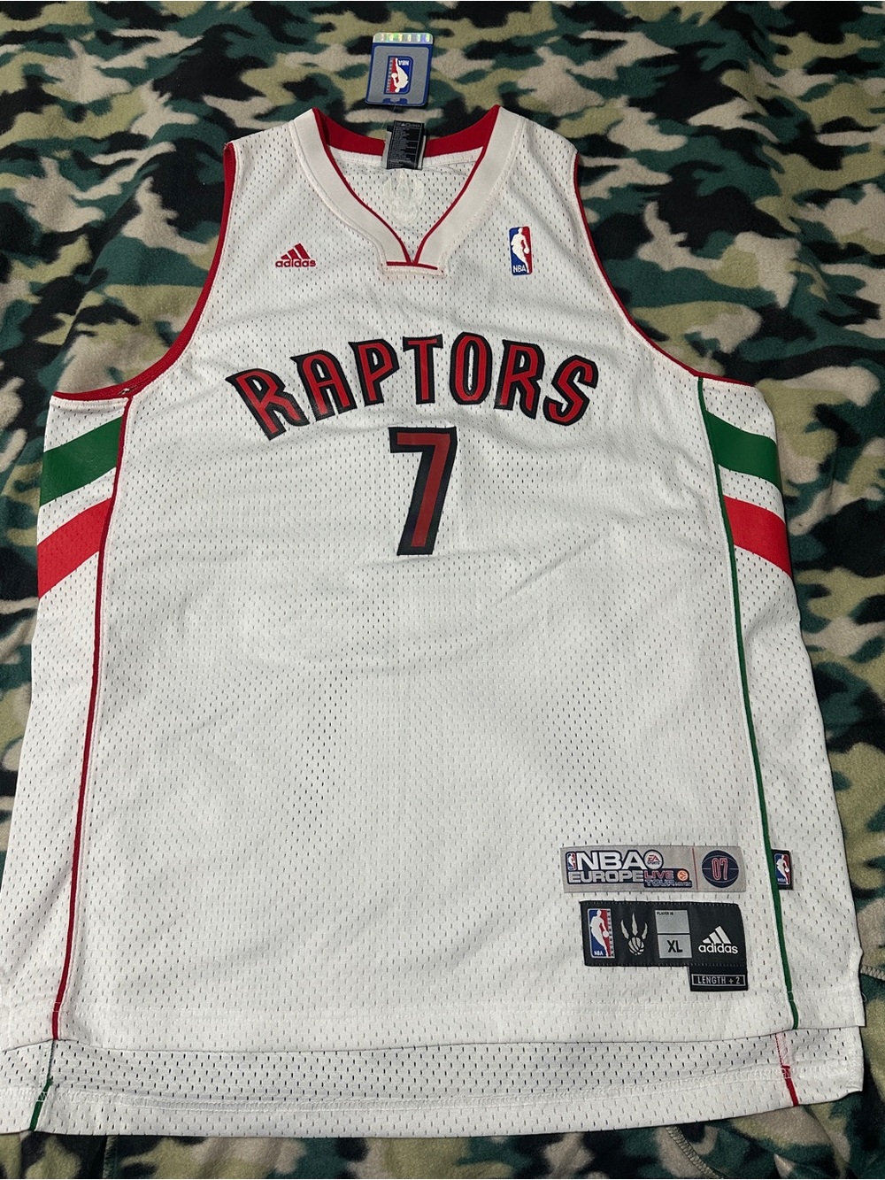 Adidas Andrea Bargnani #7 Toronto Raptors Signed Jersey